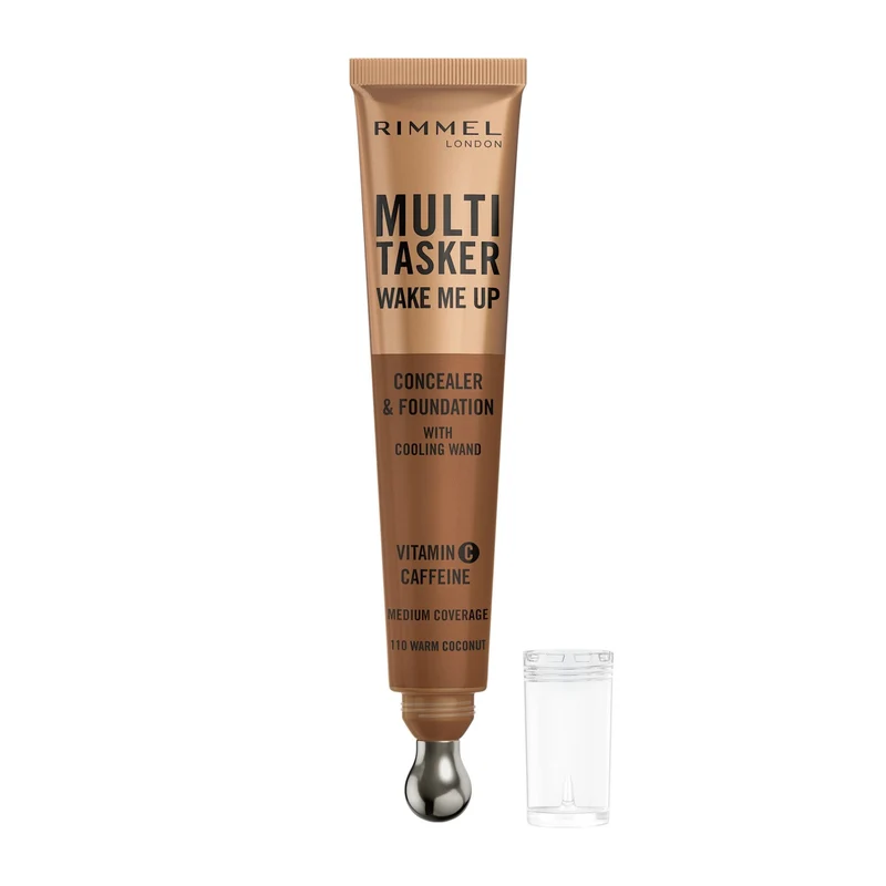 Rimmel Multi-tasker Wake Me Up Correttore & Fondotinta Formula Vegana 110 Warm Coconut 20ml