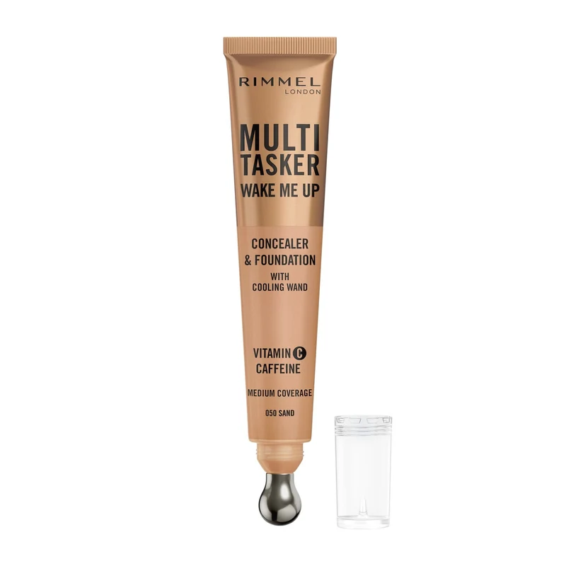 Rimmel Multi-tasker Wake Me Up Correttore & Fondotinta Formula Vegana 050 Sand 20ml