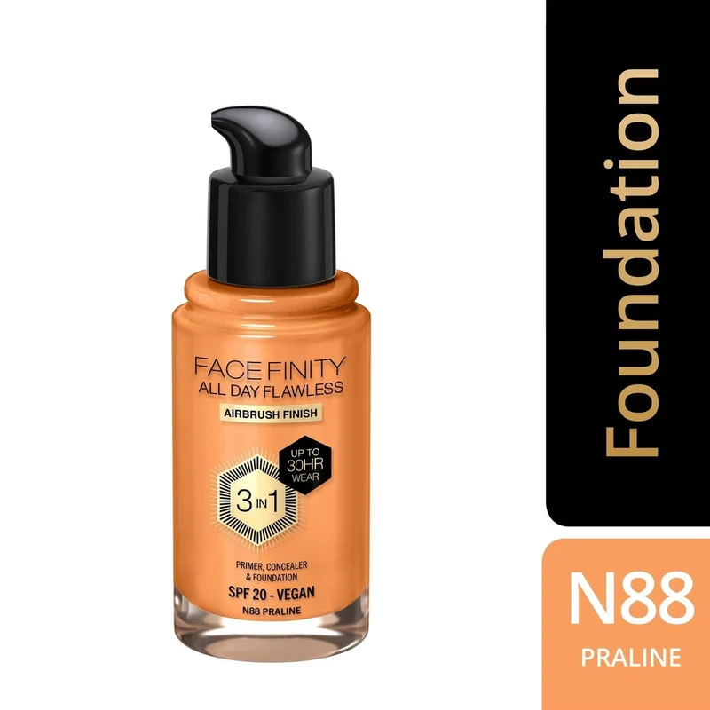 Max Factor Fondotinta Facefinity All Day Flawless 3In1 N88 Praline 30ml