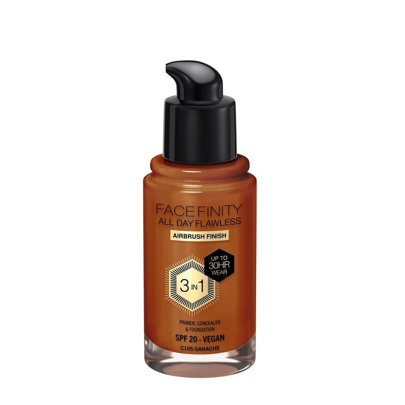 Max Factor Fondotinta Facefinity All Day Flawless 3In1 C105 Ganache 30ml