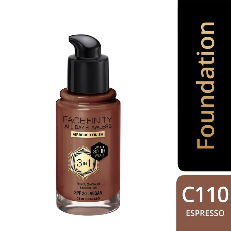 Max Factor Fondotinta Facefinity All Day Flawless 3In1 C110 Espresso 30ml