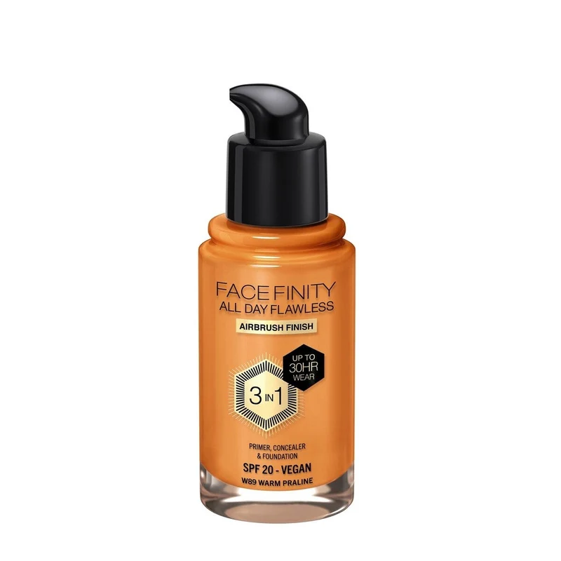 Max Factor Fondotinta Facefinity All Day Flawless 3In1 W89 Warm Praline 30ml