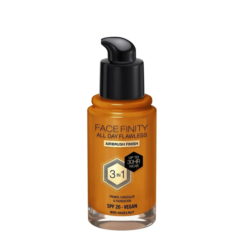 Max Factor Fondotinta Facefinity All Day Flawless 3In1 W95 Hazelnut 30ml