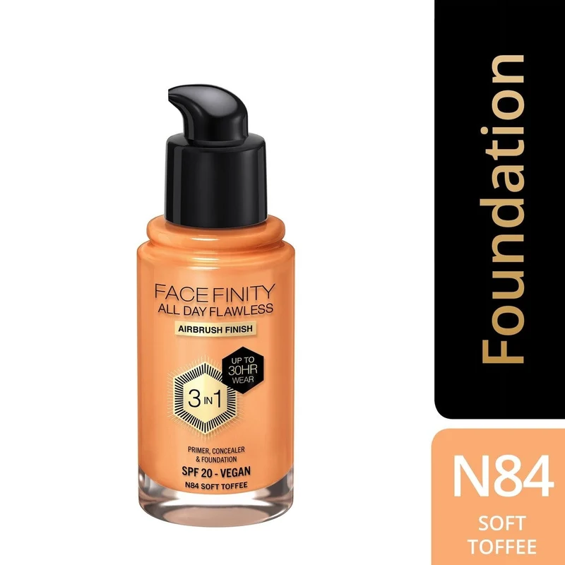 Max Factor Fondotinta Facefinity All Day Flawless 3In1 N84 Soft Toffee 30ml