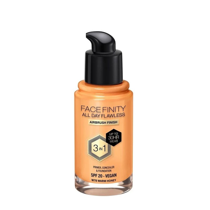 Max Factor Fondotinta Facefinity All Day Flawless 3In1 W78 Warm Honey 30ml
