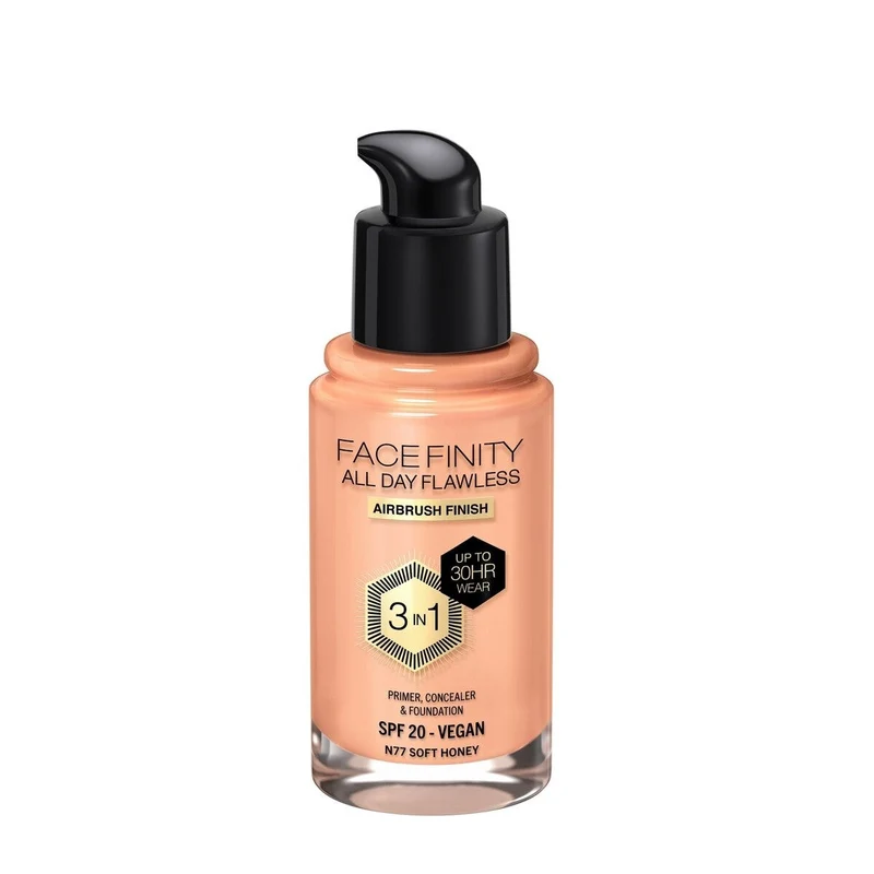 Max Factor Fondotinta Facefinity All Day Flawless 3In1 N77 Soft Honey 30ml