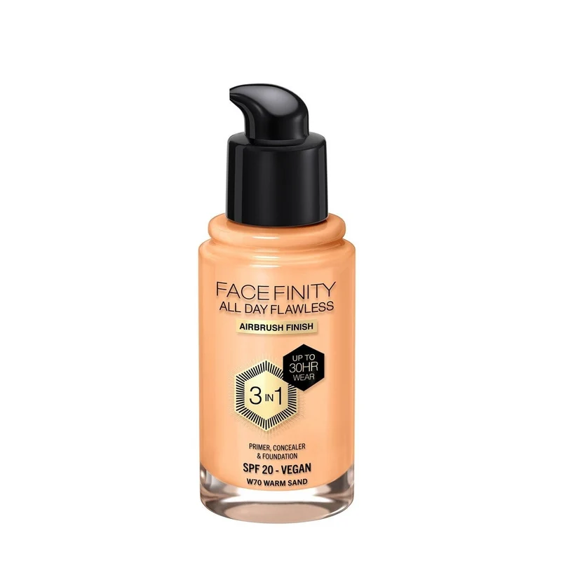 Max Factor Fondotinta Facefinity All Day Flawless 3In1 W70 Warm Sand 30ml