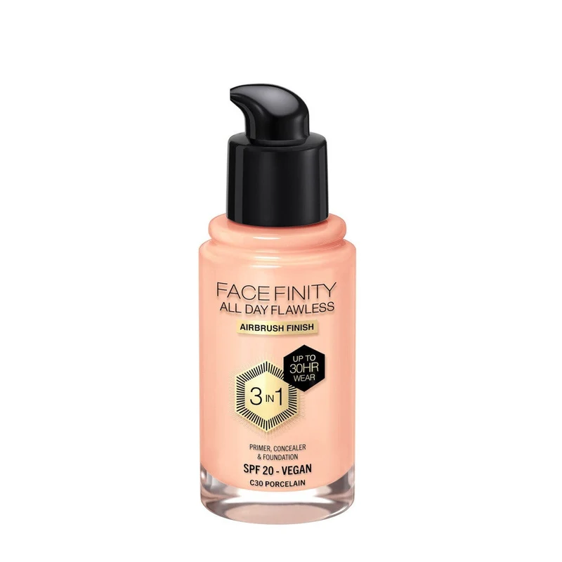 Max Factor Fondotinta Facefinity All Day Flawless 3In1 C30 Porcelain 30ml