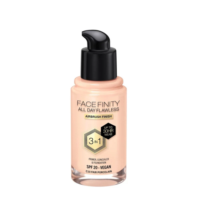 Max Factor Fondotinta Facefinity All Day Flawless 3In1 C10 Fair Porcelain 30ml