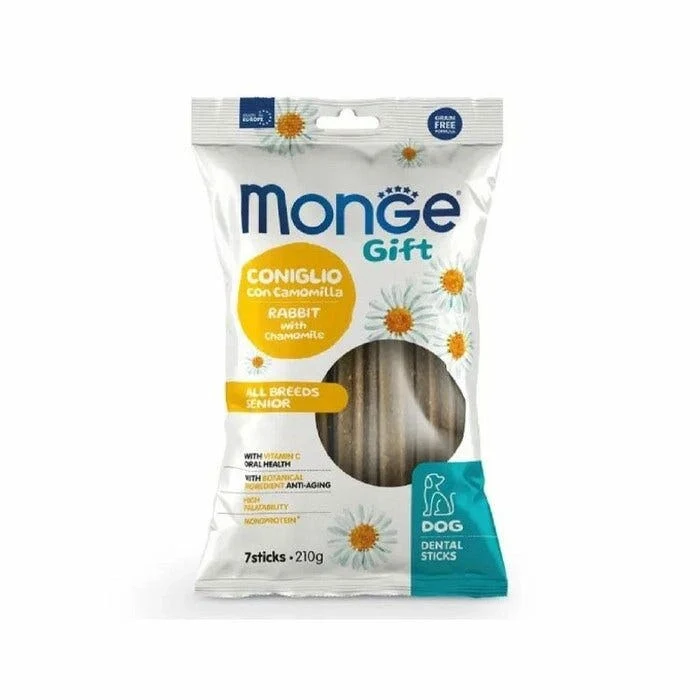 Monge Dental Sticks Coniglio Con Camomilla Per Cani Senior All Breed 210g