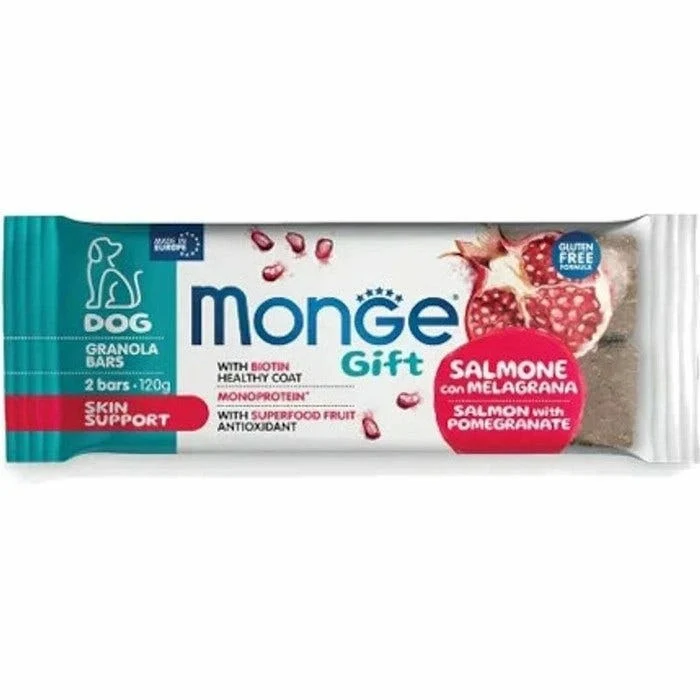 Monge Granola Bars Skin Support Per Cani Adulti Salmone Con Melagrana 120g