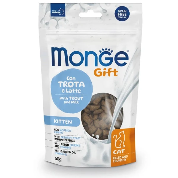 Monge Filled And Crunchy Snack Per Gattini Trota E Latte 60g