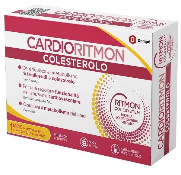 Cardioritmon Colesterolo 30 capsule - Integratore per il cuore