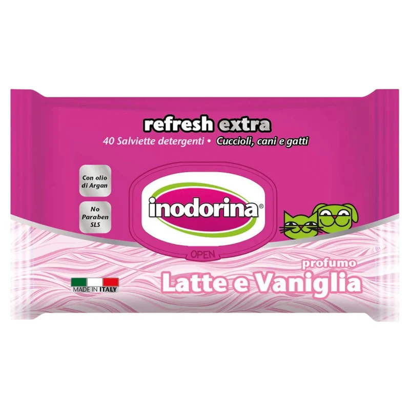 INODORINA Salviette Latte e Vaniglia 40pz