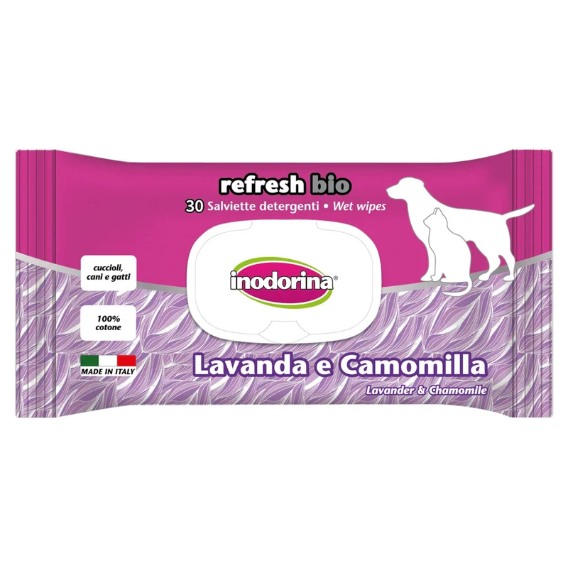 INODORINA Salviette Bio Lavanda e Camomilla 30pz