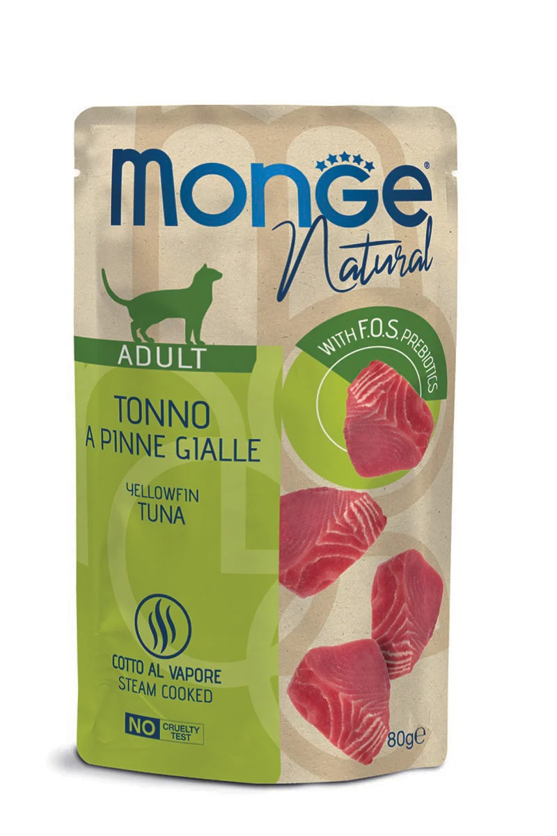 Monge Natural Tonno a Pinne Gialle 80g - Umido Gatto Adulto