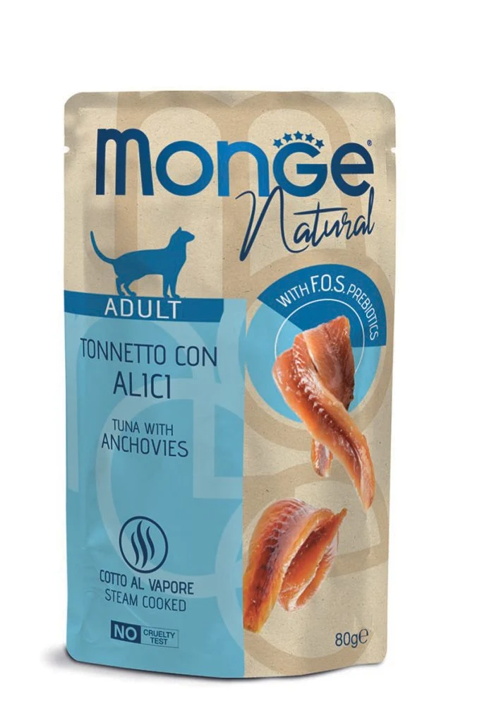 Monge Natural Tonnetto con Alici 80g - Umido Gatto Adulto