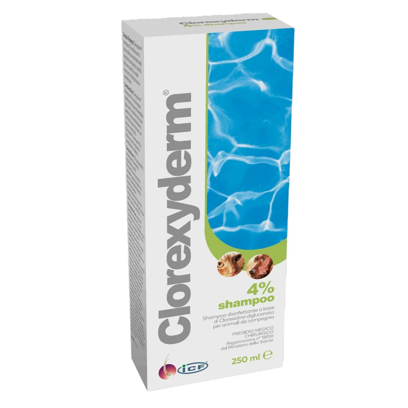 ICF Clorexyderm Shampoo 4% Cane e Gatto 250ml