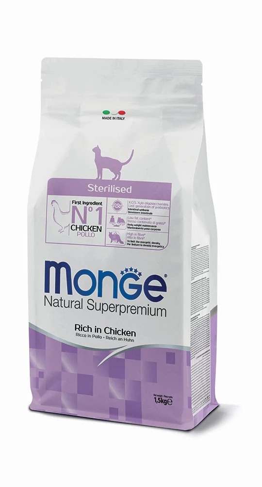 Monge Gatto Natural Superpremium Sterilizzato Pollo 1,5 kg