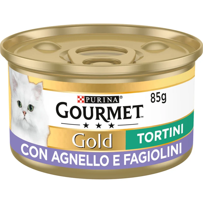Gourmet Gold Tortini con Agnello e Fagiolini 85g - Umido Gatto