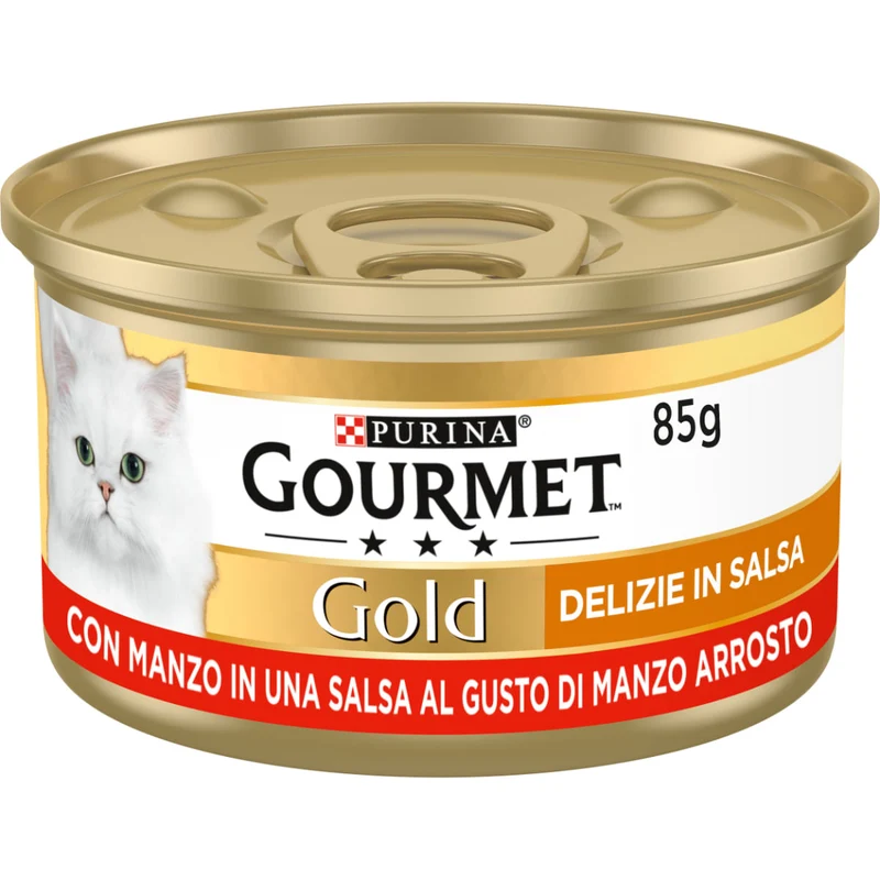 Gourmet Gold Delizie con Manzo in Salsa 85g - Umido Gatto