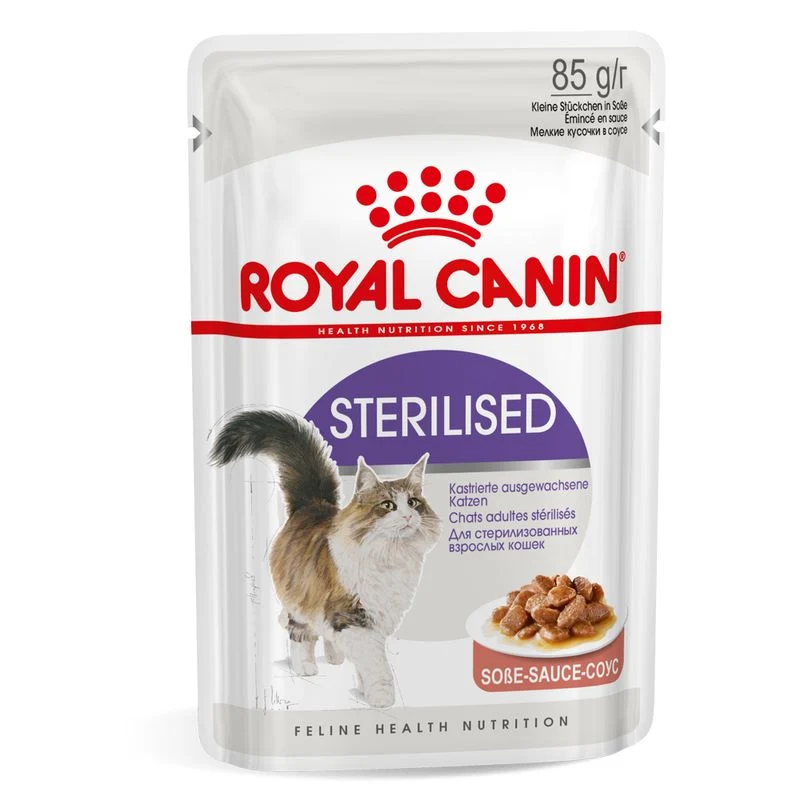 12x85g Royal Canin Sterilised in Salsa - Cibo Umido per Gatti