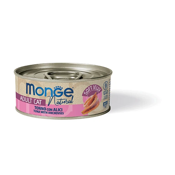 Monge Natural Jelly Tonno Alici Gatto 80g