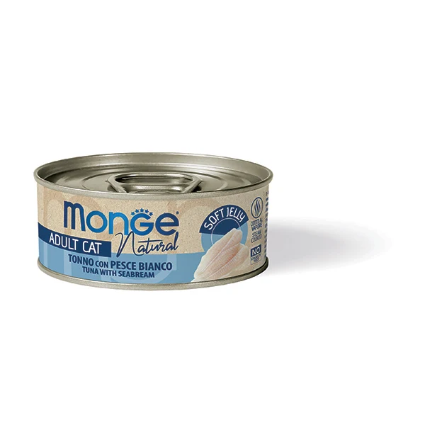 Monge Tonno con Pesce Bianco 80g - Cibo Umido per Gatti