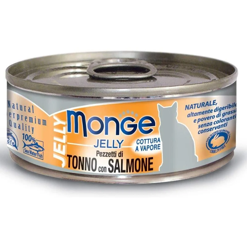Monge Tonno con Salmone 80g - Cibo Umido per Gatti