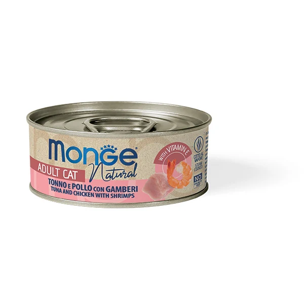 Monge Natural Tonno e Pollo con Gamberi 80g - Gatto