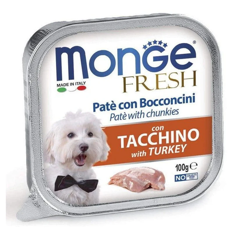 Monge Fresh Paté con Bocconcini Tacchino 100g