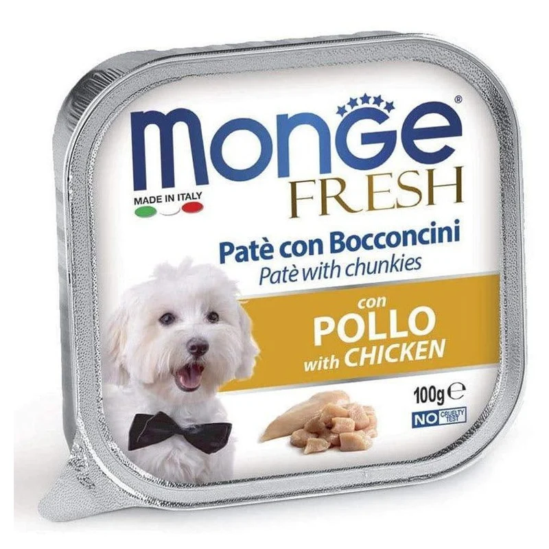 Monge Fresh Paté con Bocconcini Pollo 100g