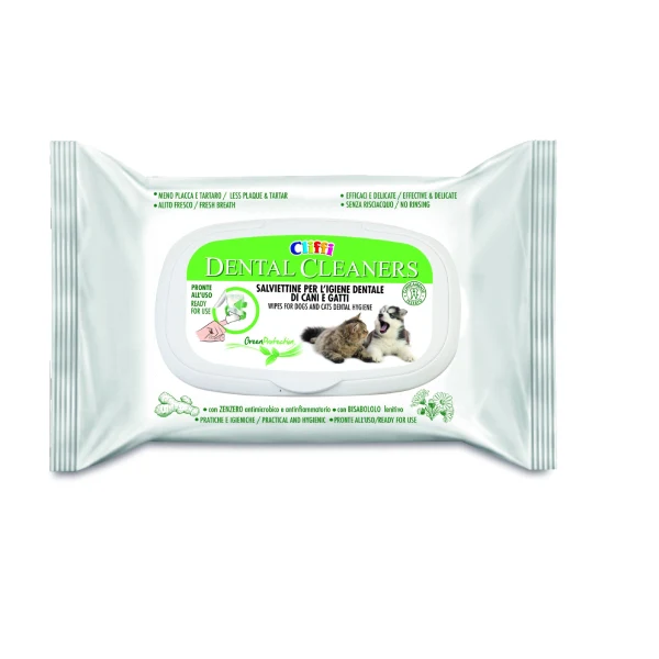 CLIFFI Salviette Dentali per Cane e Gatto 20pz