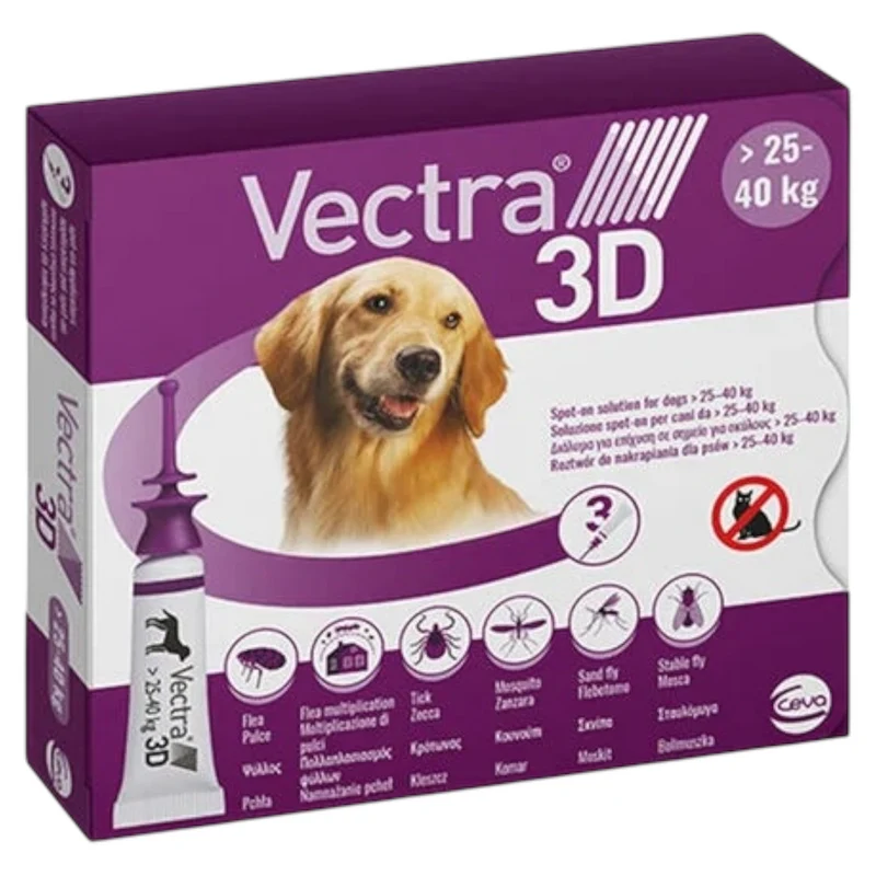 CEVA Vectra 3D Cane 25/40 kg (3 Pipette)