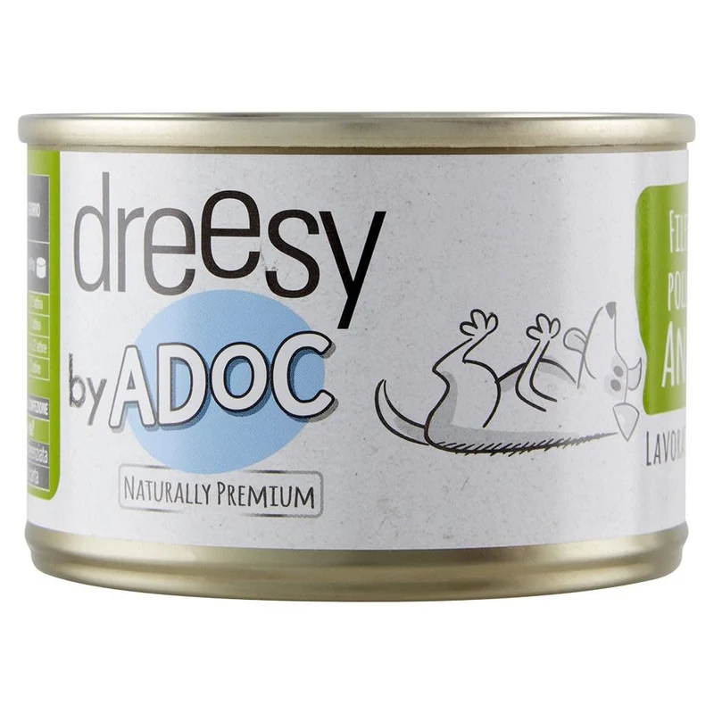 DREESY by ADoC Dog Cane Filetti di Pollo con Anatra - 24 Lattine da 170 gr