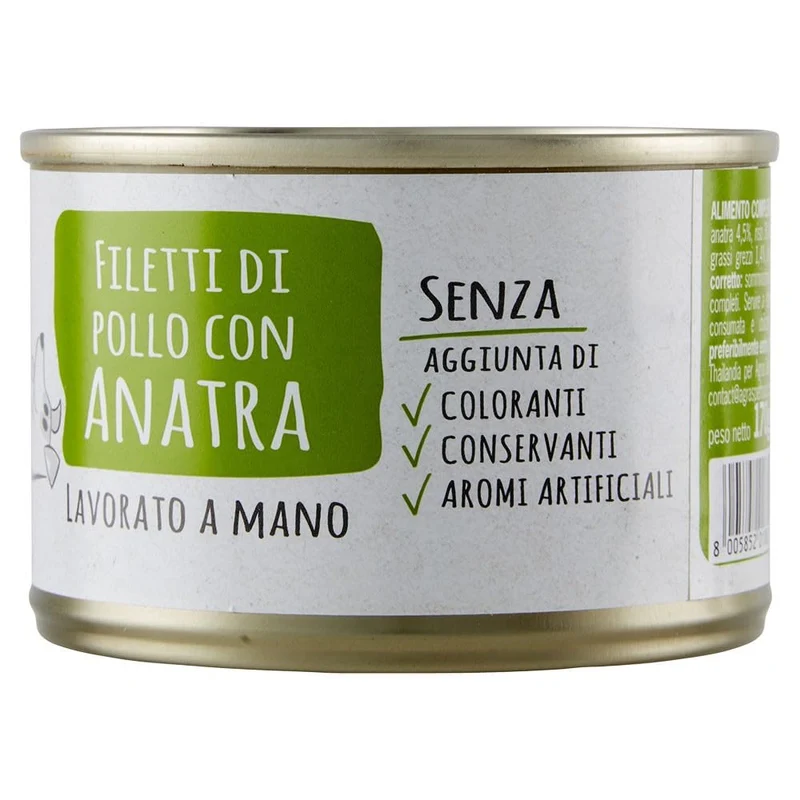 DREESY by ADoC Dog Cane Filetti di Pollo con Anatra - 24 Lattine da 170 gr