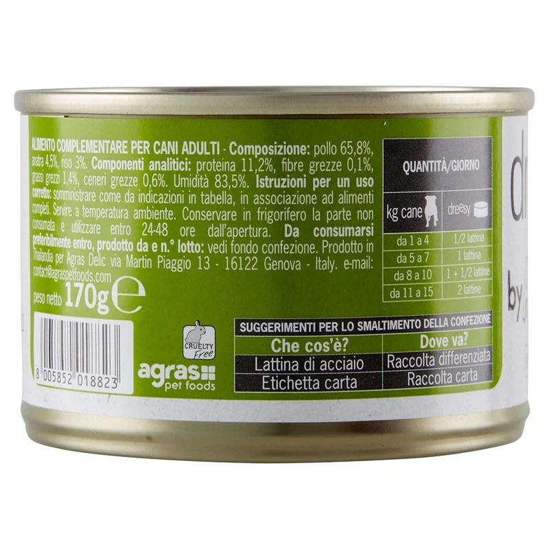 DREESY by ADoC Dog Cane Filetti di Pollo con Anatra - 24 Lattine da 170 gr