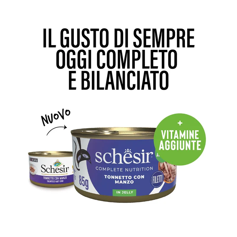Schesir Tonnetto Manzo Gatto Adulto 85g