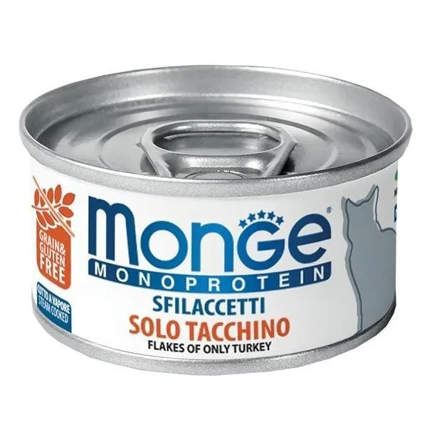 Monge Monoprotein Solo Tacchino 80g - Cibo Umido per Gatti
