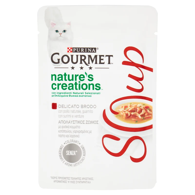Gourmet Nature's Creations Soup Pollo Surimi Pesce Bianco e Verdure 40g