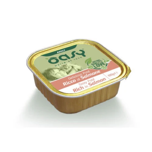 Oasy Delizioso Patè Adult Salmone 100g Umido per Gatti