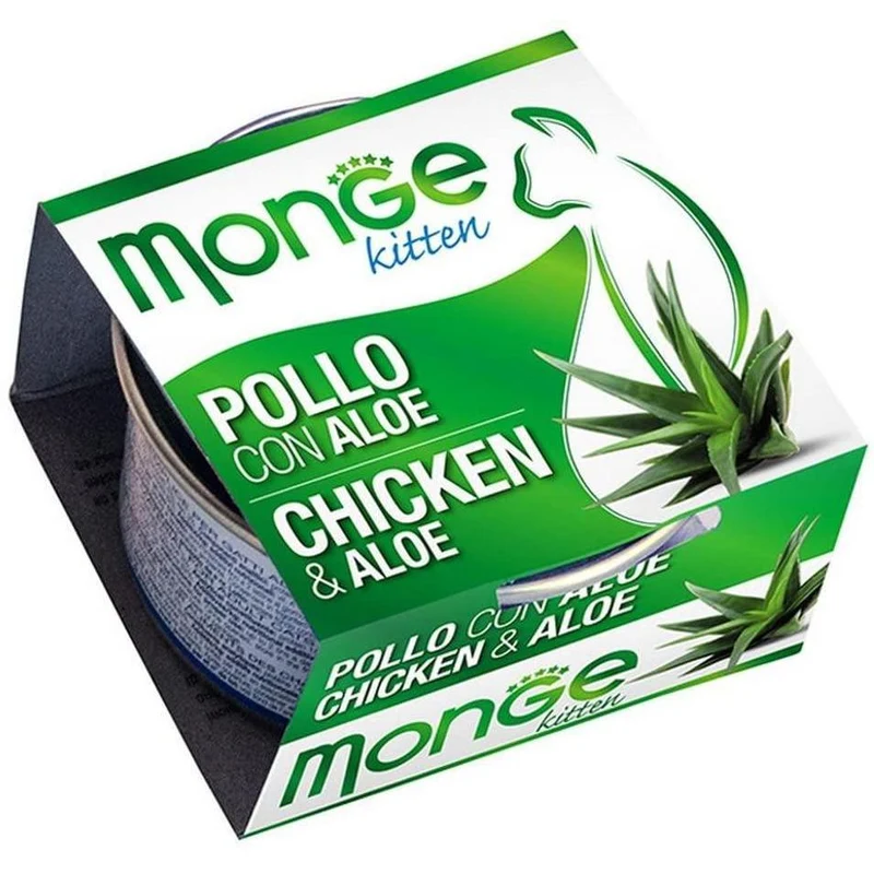 Monge Kitten Pollo con Aloe 80g - Cibo Umido per Gatti