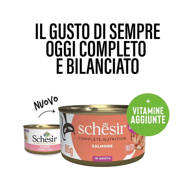 Schesir Salmone In Brodo Gatto Adulto 85g