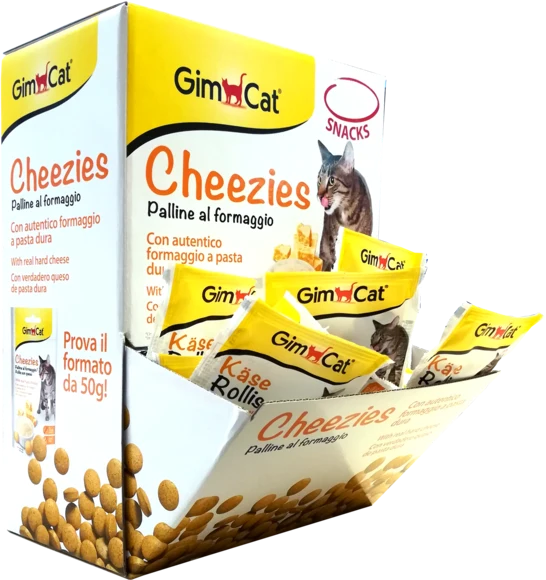 GimCat Cheezies Palline al Formaggio Snack per Gatti 10g
