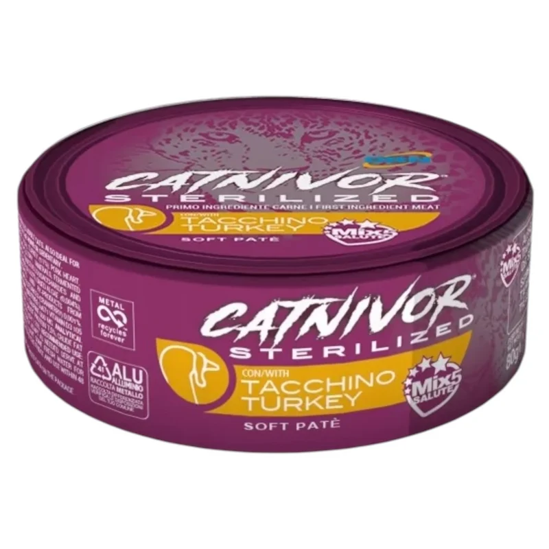 DRN Gatto Catnivor Sterilised Tacchino 24x80gr