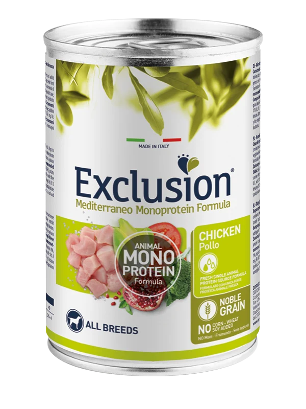 Exclusion Adult Pollo 400g - Cibo Umido per Cani Monoproteico