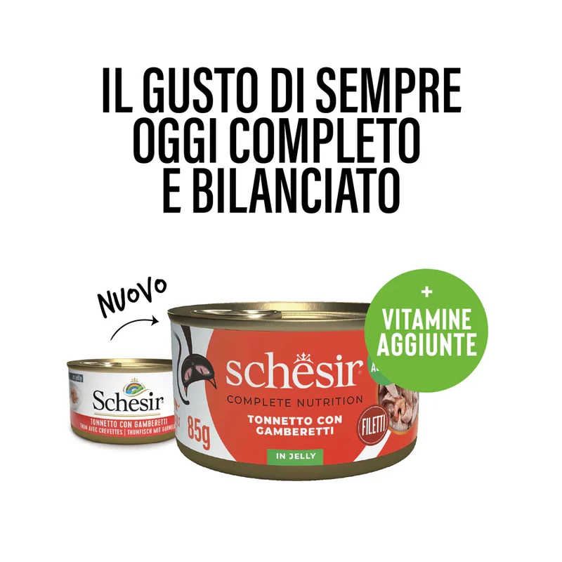 Schesir Tonnetto Gamberetti Gatto Adulto 85g