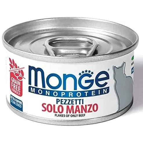 Monge Monoprotein Solo Manzo 80g Grain Free Gatti