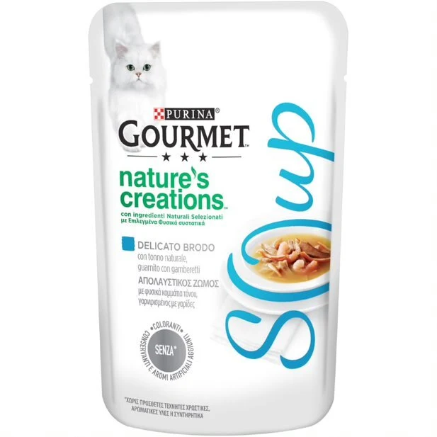 Gourmet Nature's Creations Soup Gatto Tonno e Gamberetti 40 g