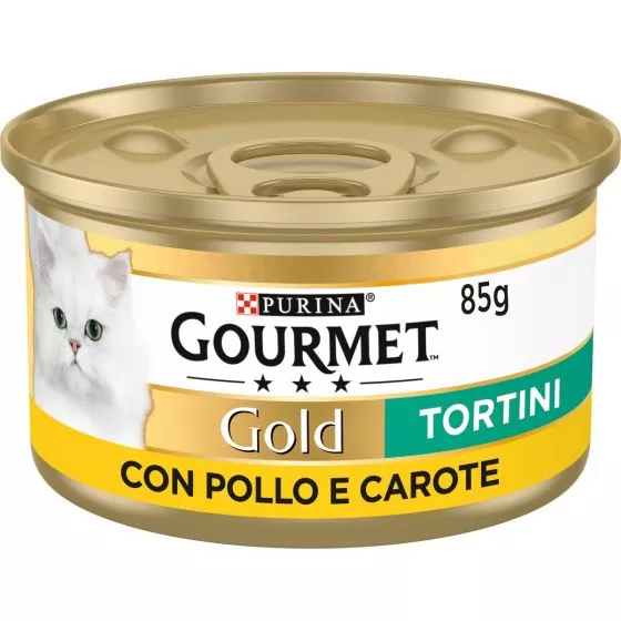 Gourmet Gold Tortini con Pollo e Carote 85g - Umido Gatto